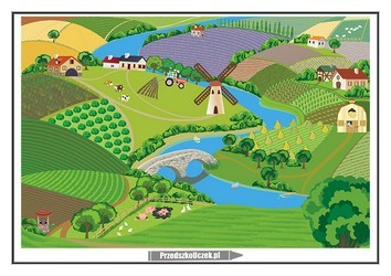 plakat karta obrazkowa wakacje na wsi