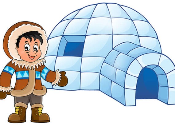 Arktyka Inuici Eskimosi Igloo praca plastyczna